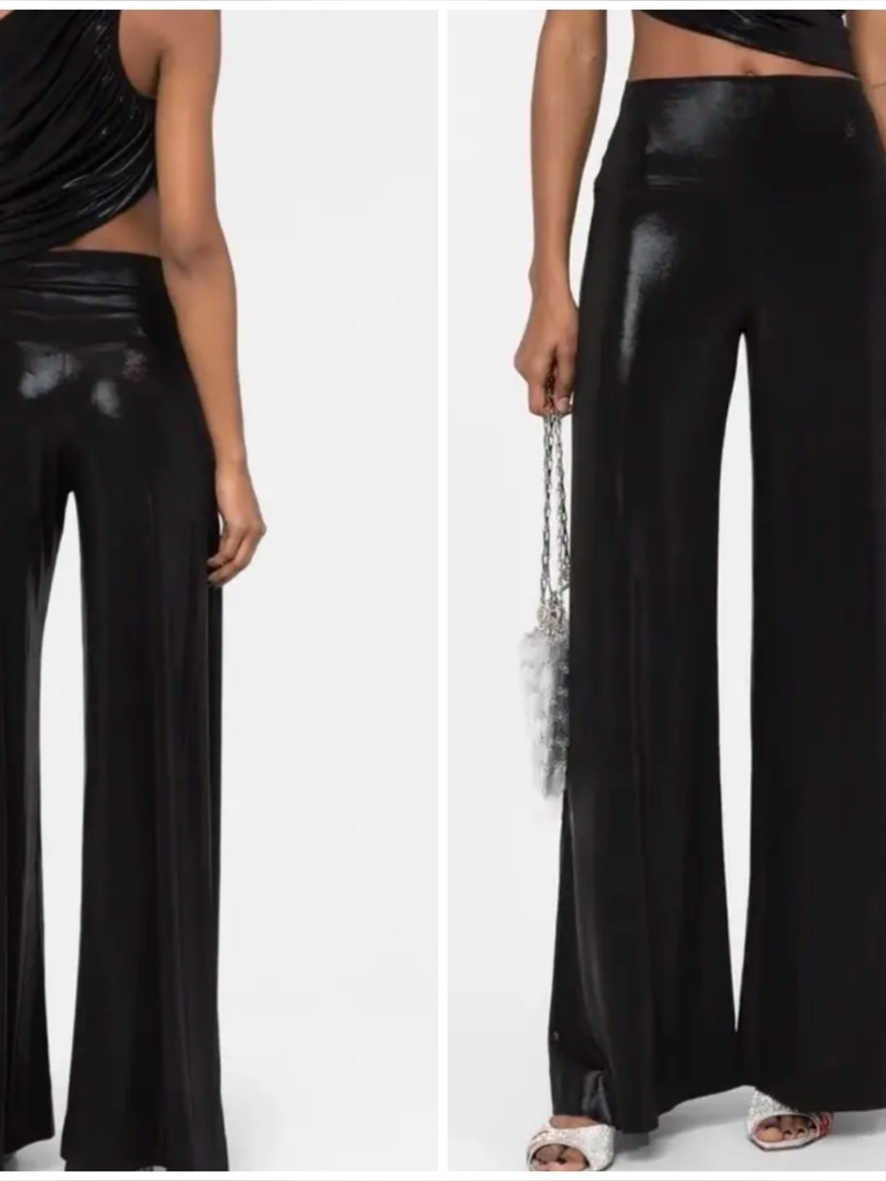Norma Kamali Black elephant wide leg pant